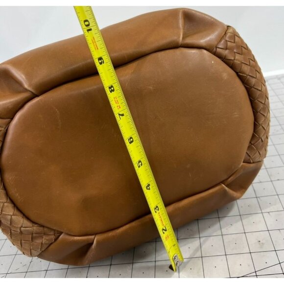 Liebeskind Berlin Jay Leather Hobo Bag Woven Cognac Shoulder Crossbody - Picture 9 of 13